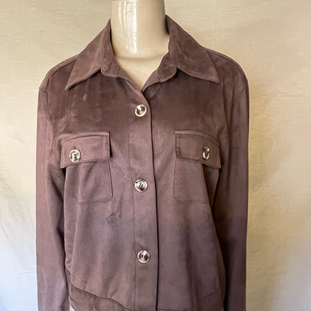 Kendall & Kylie Suede Utility Jacket - Purple